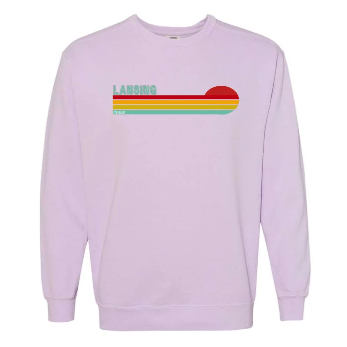 Lansing Michigan Retro Garment-Dyed Sweatshirt