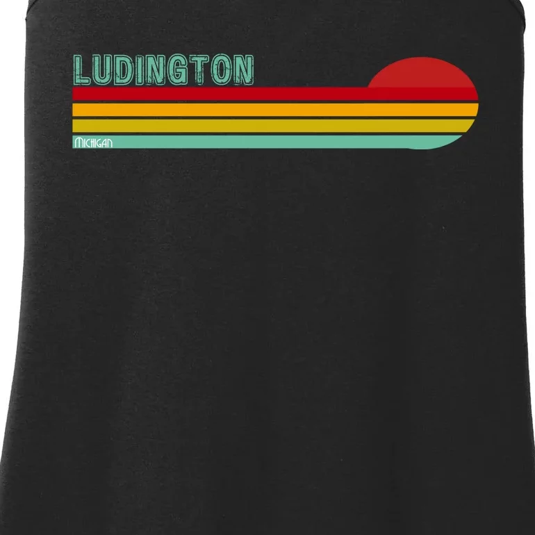 Ludington Michigan Retro Ladies Essential Tank