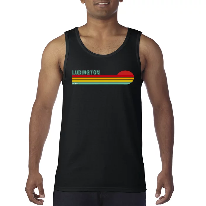 Ludington Michigan Retro Tank Top