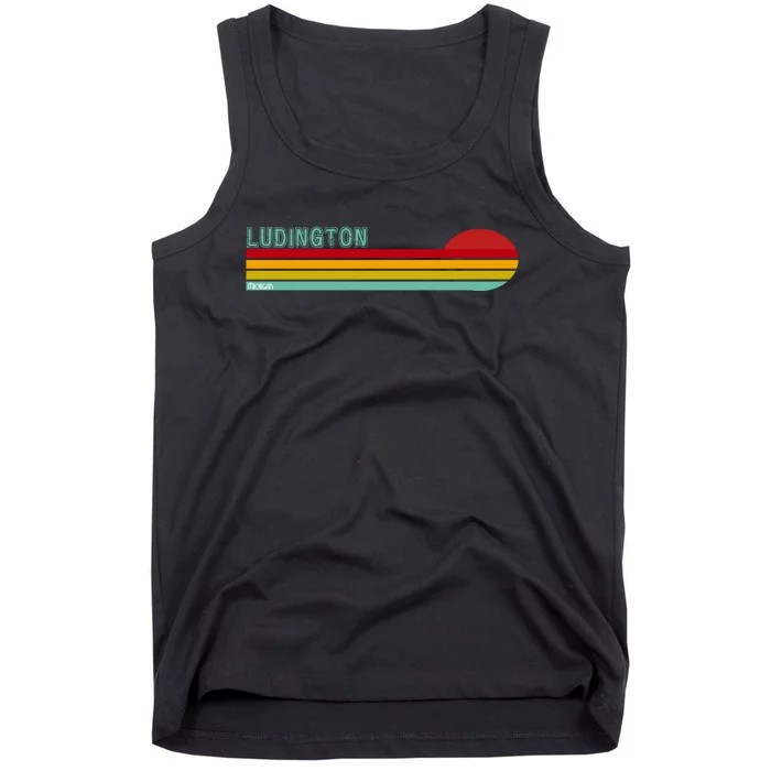 Ludington Michigan Retro Tank Top