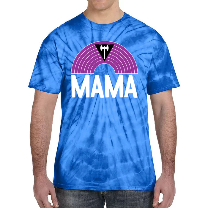 Lesbian Mama Rainbow Lgbtgiftq Cute Pride Flag Color Mom Funny Gift Tie-Dye T-Shirt