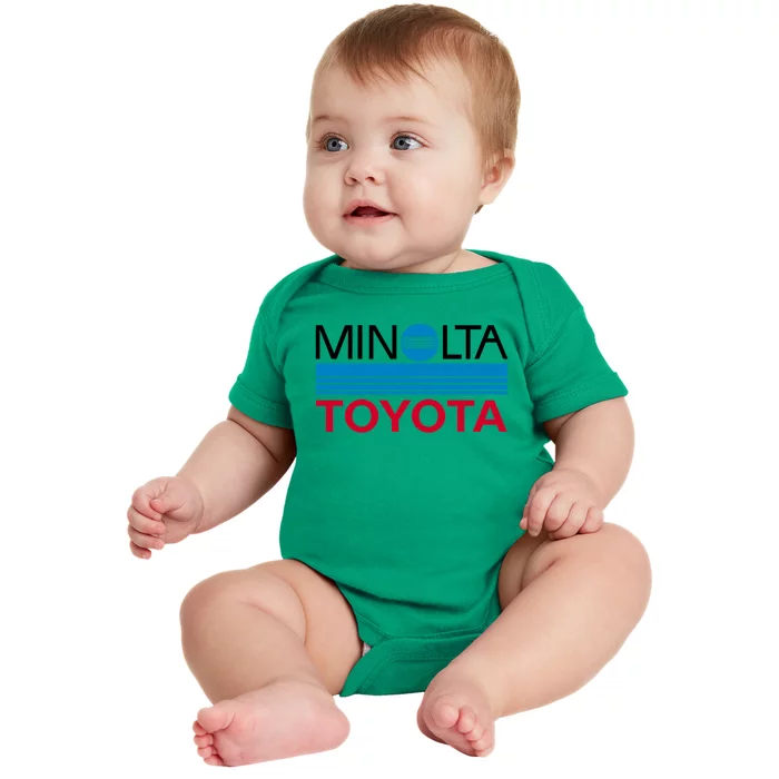 Le Mans Retro Minolta Baseball ¾ Sleeve Baby Bodysuit