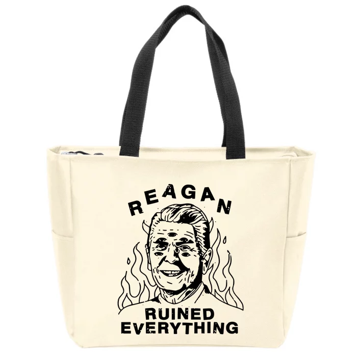 Leeja Miller Reagan Ruined Everything Zip Tote Bag