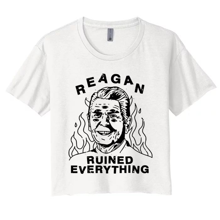 Leeja Miller Reagan Ruined Everything Women's Crop Top Tee