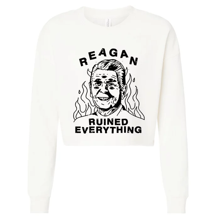 Leeja Miller Reagan Ruined Everything Cropped Pullover Crew