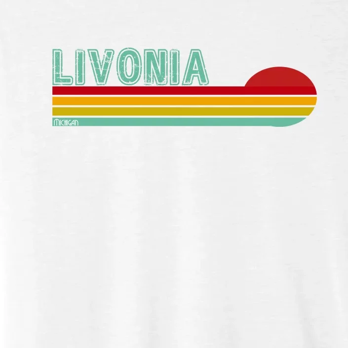 Livonia Michigan Retro Sunset Logo ChromaSoft Performance T-Shirt