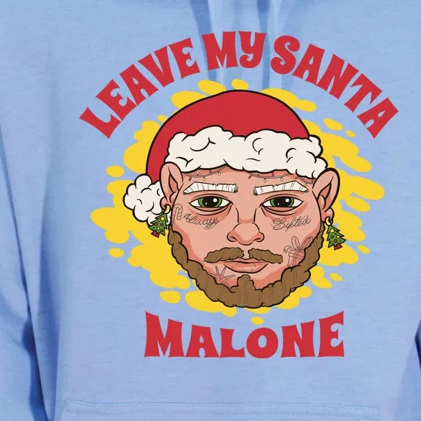 Leave My Santa Malone Funny Christmas Unisex Surf Hoodie