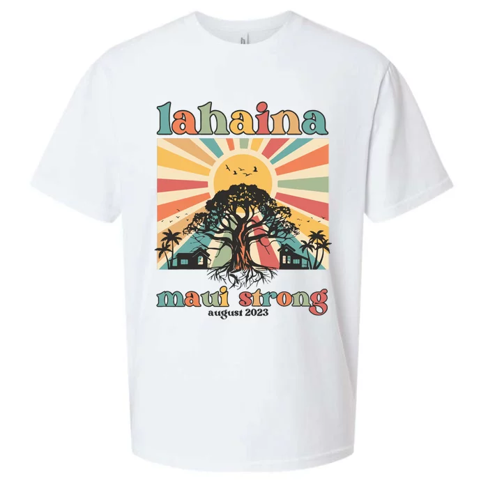 Lahaina Maui Strong Fundraiser Maui Fire Lahaina Banyan Tree Maui Sueded Cloud Jersey T-Shirt