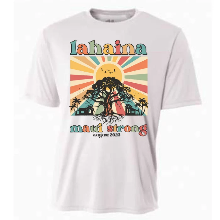 Lahaina Maui Strong Fundraiser Maui Fire Lahaina Banyan Tree Maui Cooling Performance Crew T-Shirt