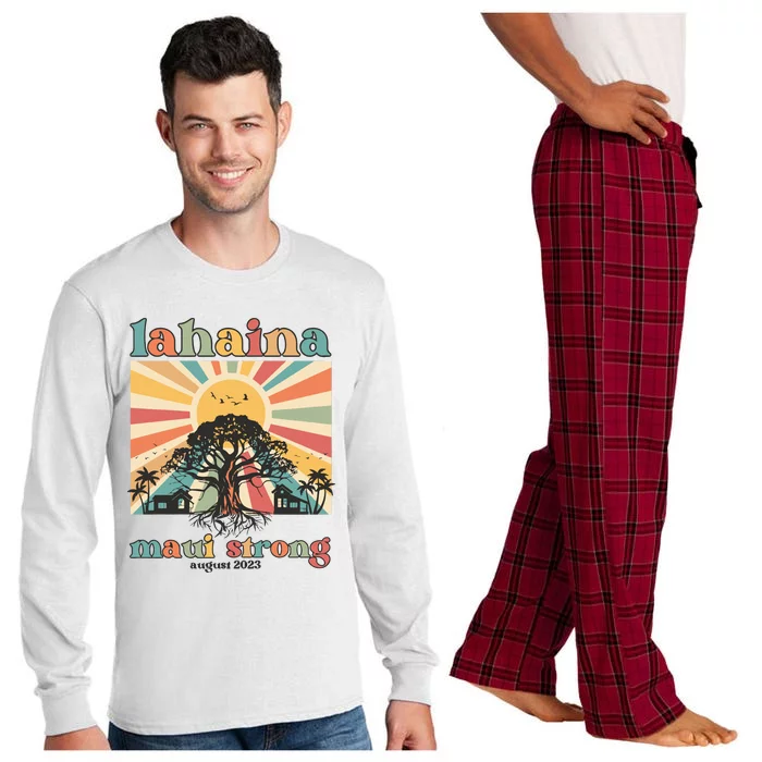 Lahaina Maui Strong Fundraiser Maui Fire Lahaina Banyan Tree Maui Long Sleeve Pajama Set