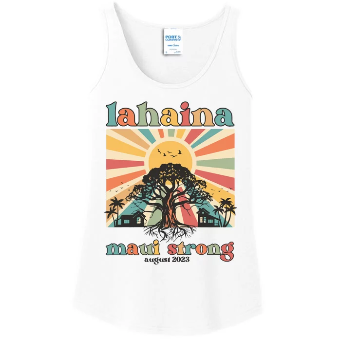 Lahaina Maui Strong Fundraiser Maui Fire Lahaina Banyan Tree Maui Ladies Essential Tank