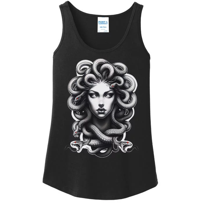 Lilith Medusa Serpent Cobra Snake Greek Mythology Ladies Essential Tank