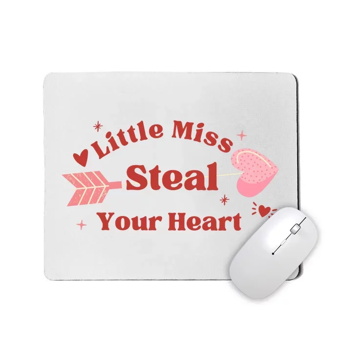 Little Miss Steal Your Heart Cute Valentine's Day Mousepad