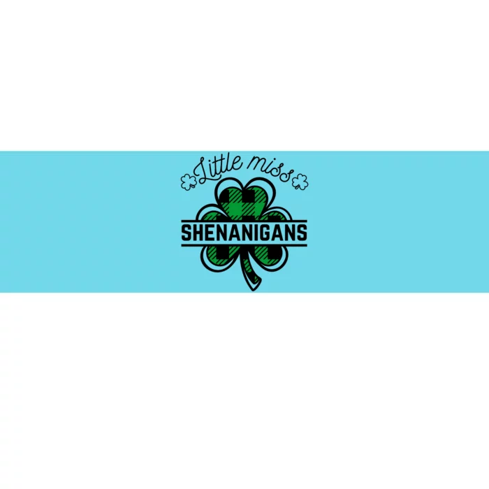 Little Miss Shenanigans Patrick's Day Leopard Shamrock Irish Funny Gift Bumper Sticker