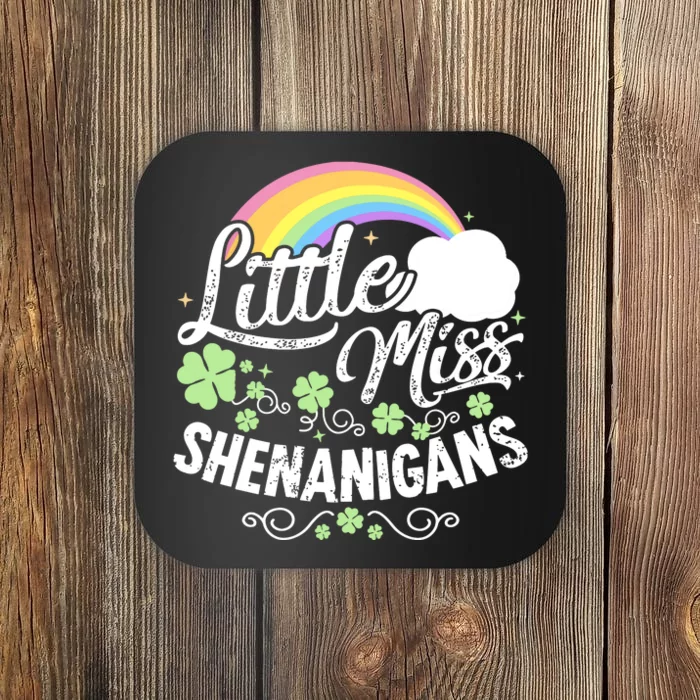 Little Miss Shenanigans St Patricks Day Coaster