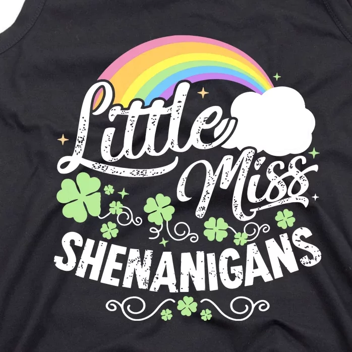 Little Miss Shenanigans St Patricks Day Tank Top