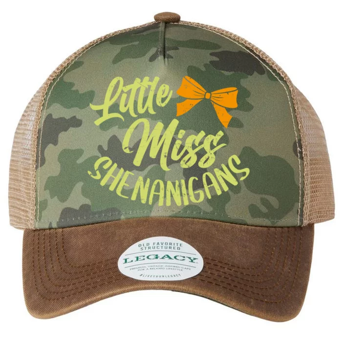 Little Miss Shenanigans Saint Patricks Day Great Gift Legacy Tie Dye Trucker Hat