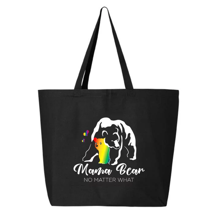 LGBTQ Mom Support LGBT Mama Bear Pride 25L Jumbo Tote