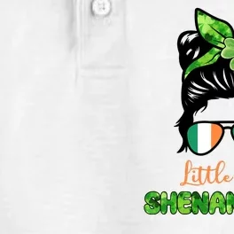 Little Miss Shenanigans Hair Bun St Patrick's Day Dry Zone Grid Performance Polo