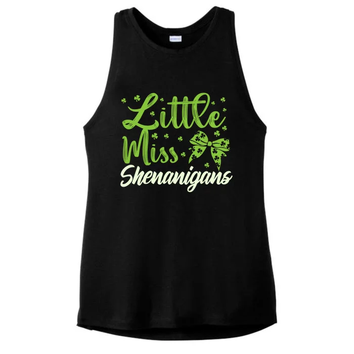 Little Miss Shenanigans St Patricks Day Gift Ladies Tri-Blend Wicking Tank