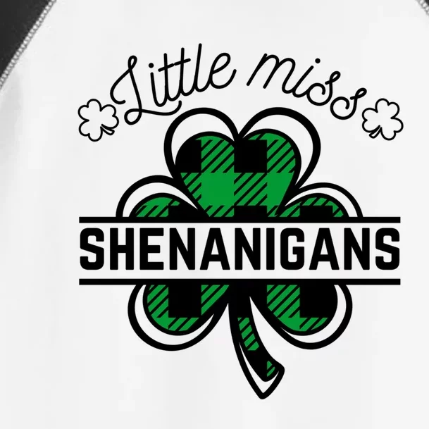 Little Miss Shenanigans Patrick's Day Leopard Shamrock Irish Meaningful Gift Toddler Fine Jersey T-Shirt