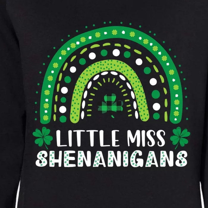 Little Miss Shenanigans Rainbow Plaid St Patrick's Day Gift Womens California Wash Sweatshirt