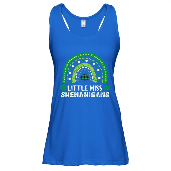 Little Miss Shenanigans Rainbow Plaid St Patrick's Day Gift Ladies Essential Flowy Tank