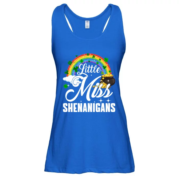 Little Miss Shenanigans Rainbow St Patricks Day Gift Ladies Essential Flowy Tank