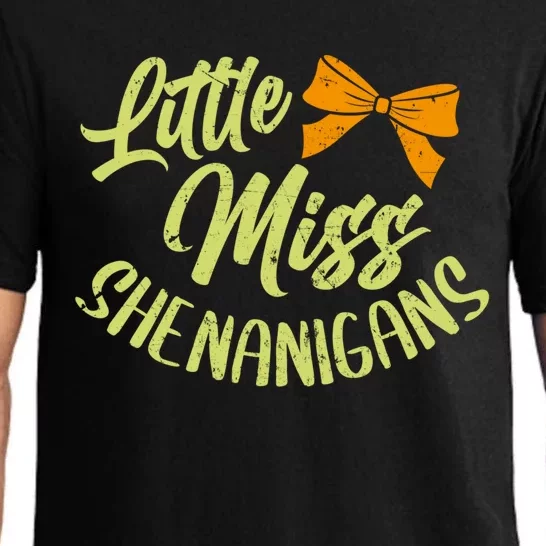 Little Miss Shenanigans Saint Patricks Day Great Gift Pajama Set