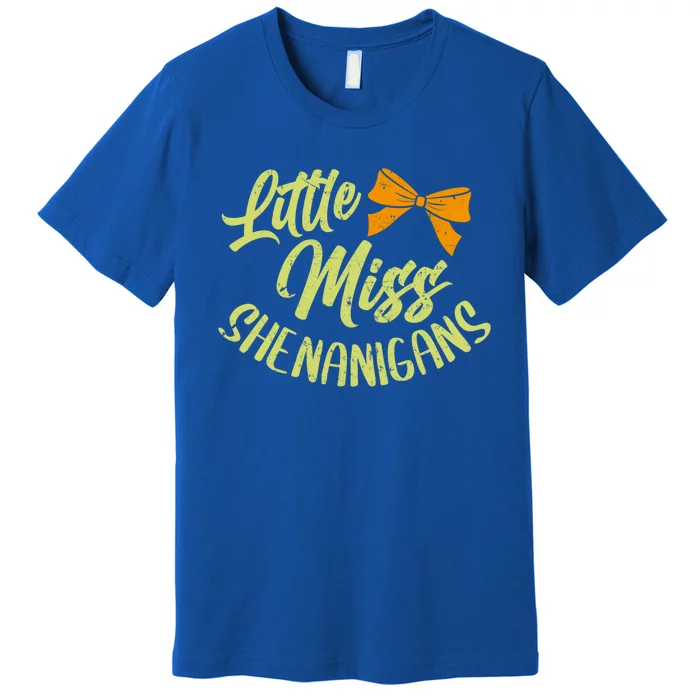 Little Miss Shenanigans Saint Patricks Day Great Gift Premium T-Shirt