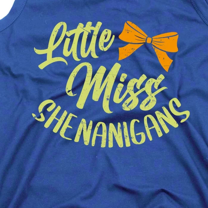 Little Miss Shenanigans Saint Patricks Day Great Gift Tank Top