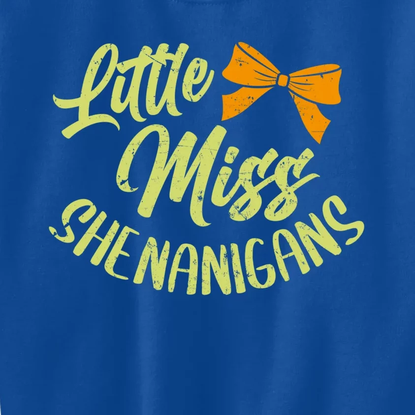 Little Miss Shenanigans Saint Patricks Day Great Gift Kids Sweatshirt