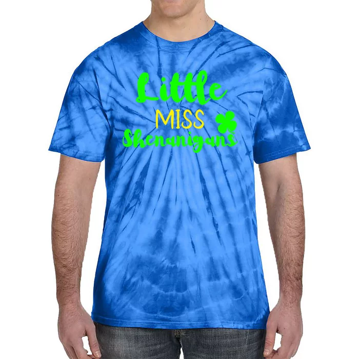 Little Miss Shenanigans St Patrick's Day Irish Gift Tie-Dye T-Shirt