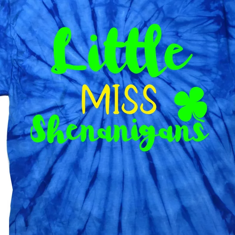 Little Miss Shenanigans St Patrick's Day Irish Gift Tie-Dye T-Shirt