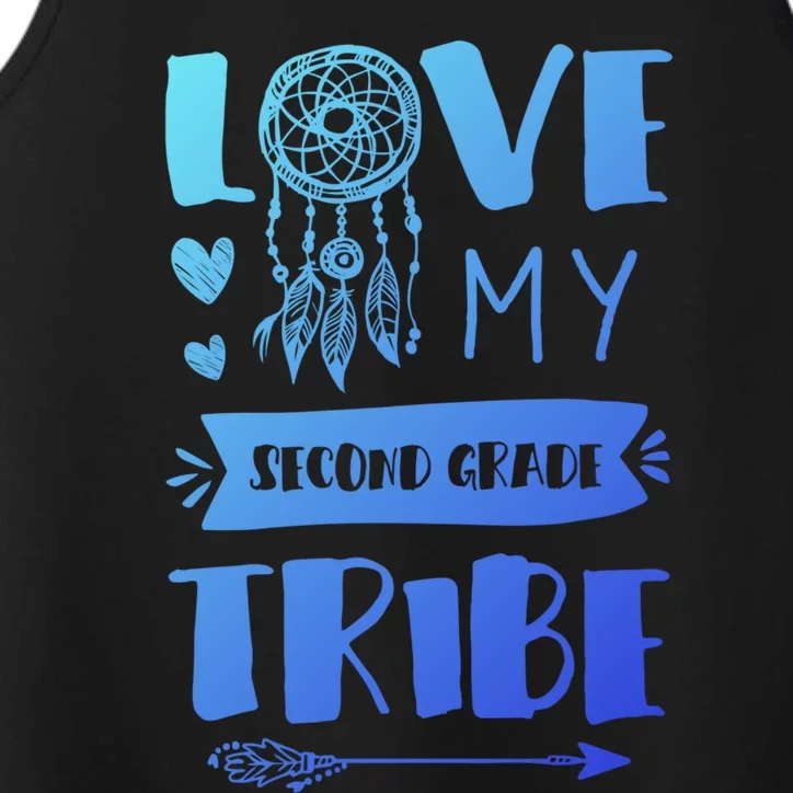 Love My Second Grade Tribe Gift Teacher Funny Gift Performance Tank