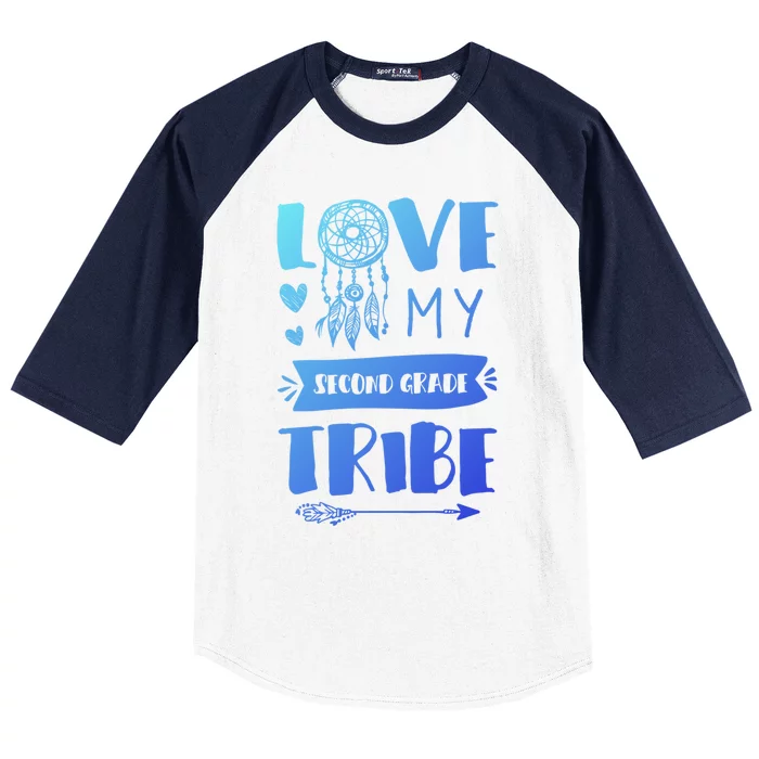 Love My Second Grade Tribe Gift Teacher Funny Gift Baseball Sleeve Shirt