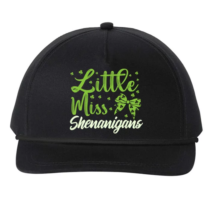 Little Miss Shenanigans St Patricks Day Gift Funny Gift Snapback Five-Panel Rope Hat