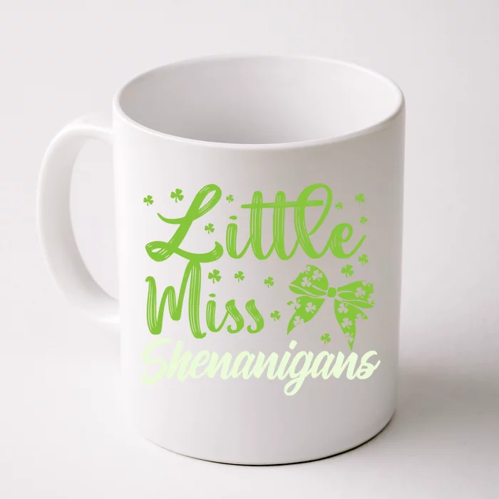 Little Miss Shenanigans St Patricks Day Gift Funny Gift Front & Back Coffee Mug