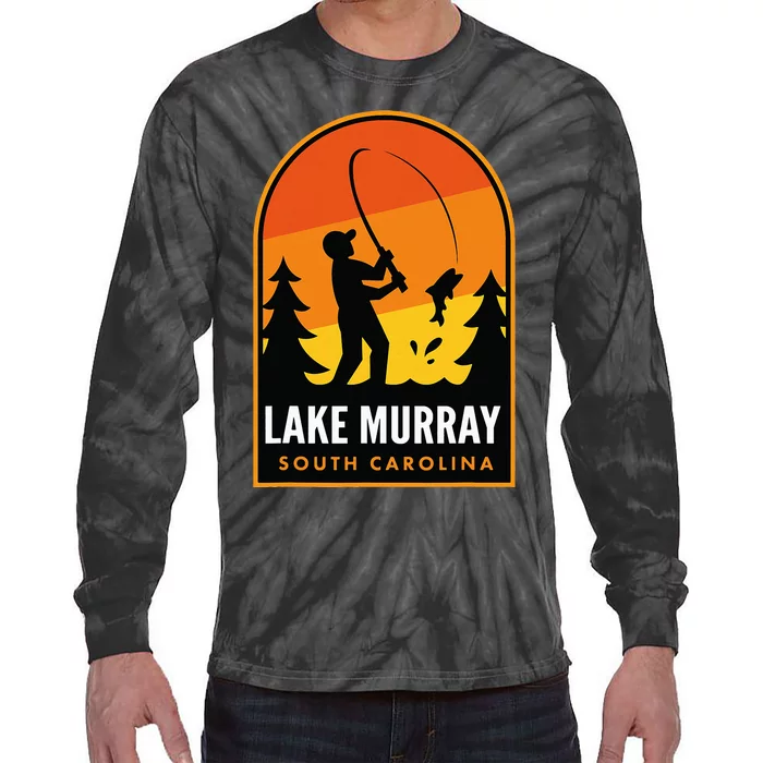 Lake Murray South Carolina Fishing Tie-Dye Long Sleeve Shirt