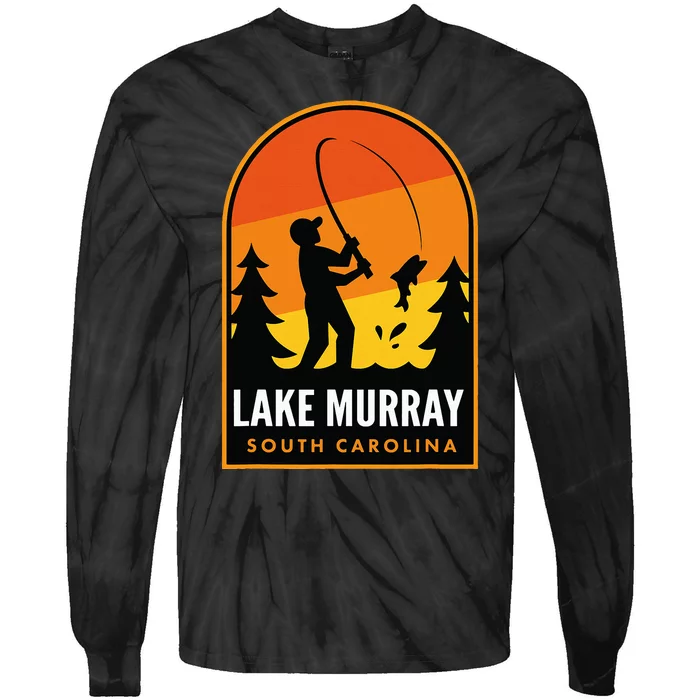 Lake Murray South Carolina Fishing Tie-Dye Long Sleeve Shirt