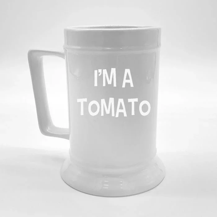 Last Minute Silly Simple Halloween Costume Gift Im A Tomato Front & Back Beer Stein