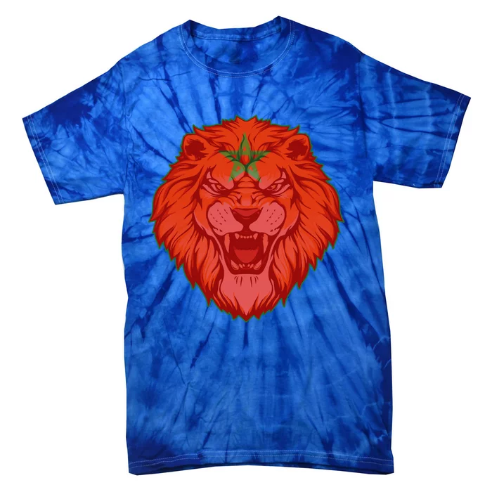 Lion Moroccan Soccer Supporter Morocco Flag Soccer Lover Gift Tie-Dye T-Shirt