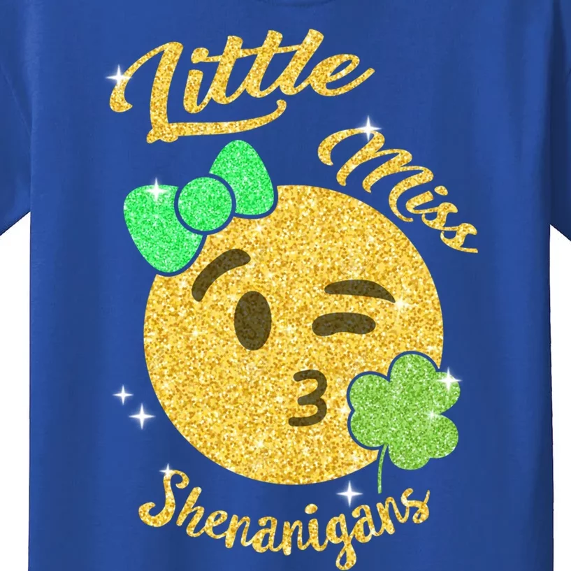 Little Miss Shenanigans St Patricks Irish Shamrock Gift Kids T-Shirt