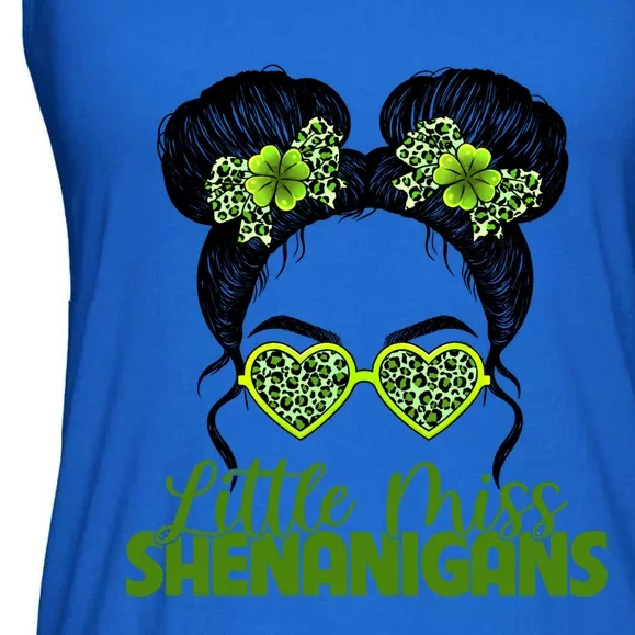 Little Miss Shenanigans Irish Leopard Messy Bun Sunglasses Gift Ladies Essential Flowy Tank