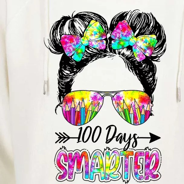 Little Miss Smarter 100 Days Of School Teacher Student Cool Gift Womens Funnel Neck Pullover Hood