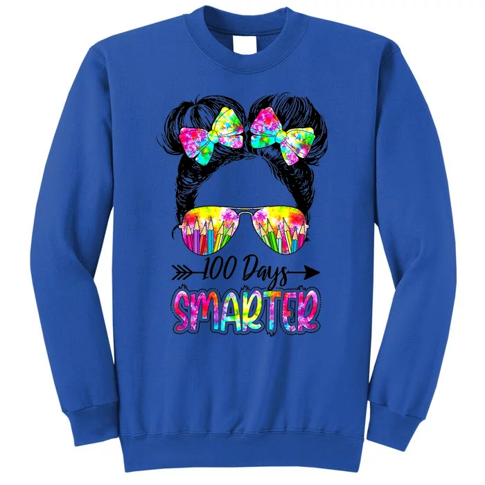 Little Miss Smarter 100 Days Of School Teacher Student Cool Gift Sweatshirt