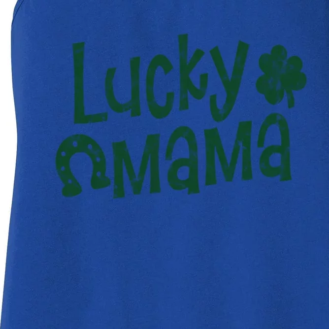 Lucky Mama St Patricks Day Gift Women's Racerback Tank