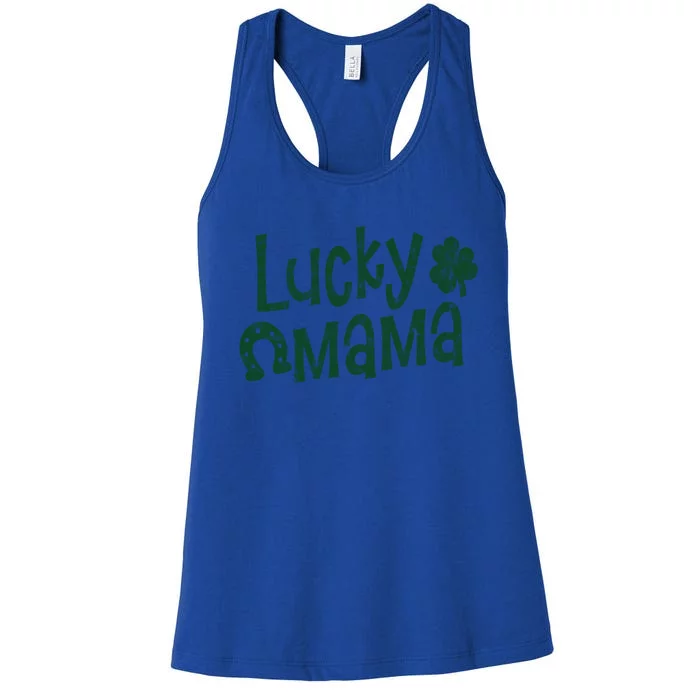 Lucky Mama St Patricks Day Gift Women's Racerback Tank