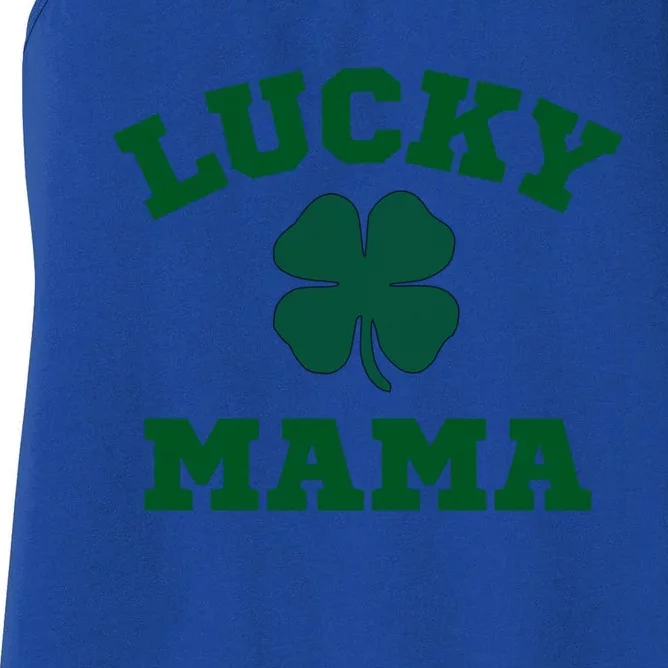 Lucky Mama St Patrick's Day Mom Gift Women's Racerback Tank