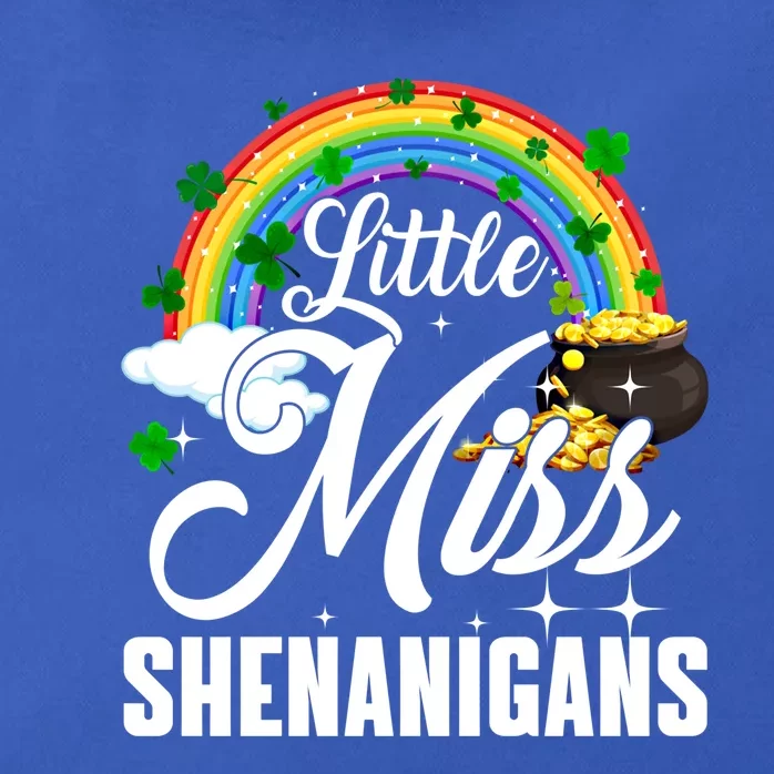 Little Miss Shenanigans Rainbow St Patricks Day Meaningful Gift Zip Tote Bag